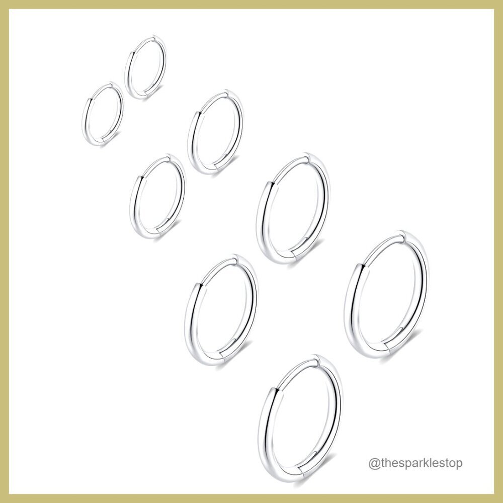 14k Gold Finish 316l Surgical Stainless Steel Hypoallergenic Hoop Earrings